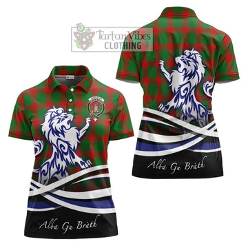 Middleton Modern Tartan Women's Polo Shirt with Alba Gu Brath Regal Lion Emblem