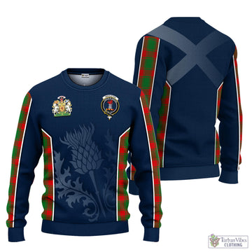 Middleton Modern Tartan Knitted Sweatshirt with Family Crest and Scottish Thistle Vibes Sport Style