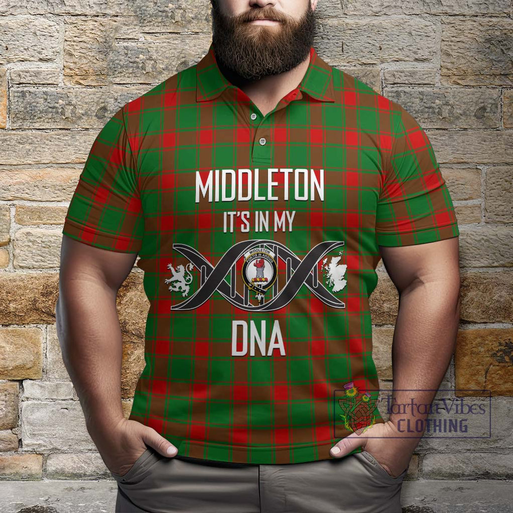 Middleton Modern Tartan Polo Shirt with Family Crest DNA In Me Style Kid - Tartanvibesclothing Shop