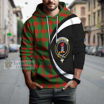 Middleton Modern Tartan Hoodie with Family Crest Circle Style