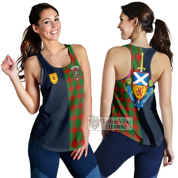 Middleton Modern Tartan Women's Racerback Tanks Alba with Scottish Lion Royal Arm Half Style