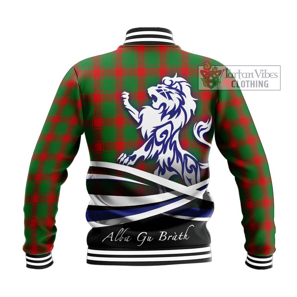 Middleton Modern Tartan Baseball Jacket with Alba Gu Brath Regal Lion Emblem - Tartanvibesclothing Shop