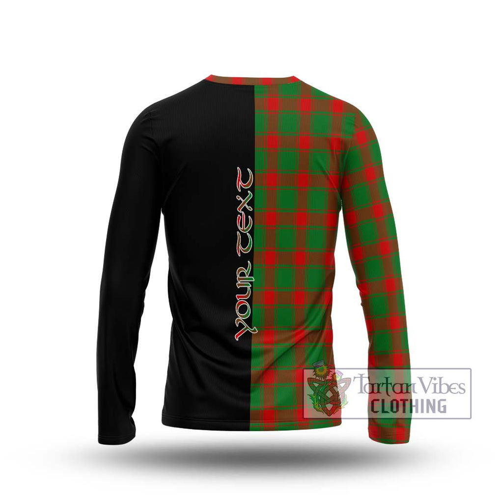 Middleton Modern Tartan Long Sleeve T-Shirt with Family Crest and Half Of Me Style - Tartanvibesclothing Shop