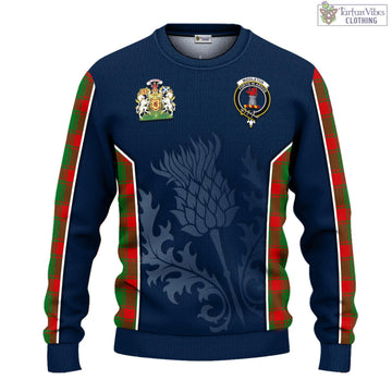 Middleton Modern Tartan Knitted Sweatshirt with Family Crest and Scottish Thistle Vibes Sport Style