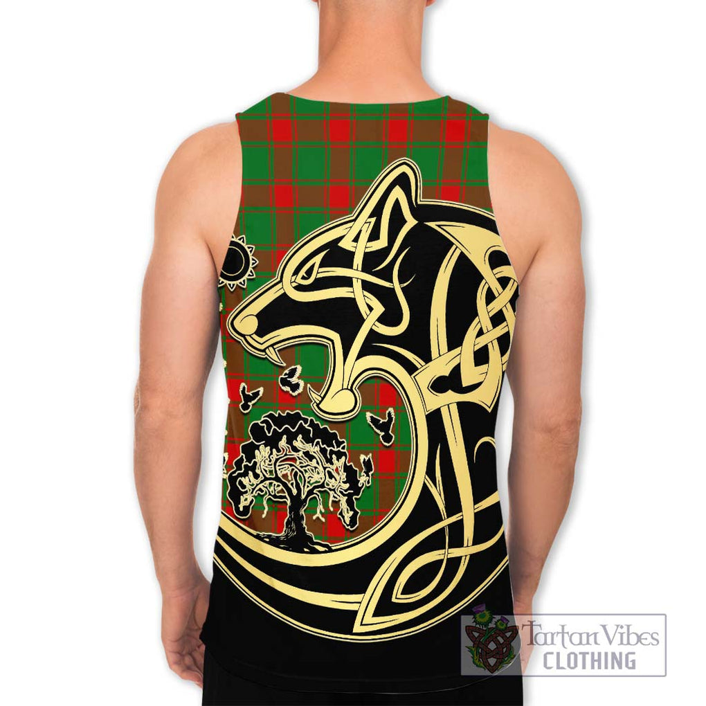 Middleton Modern Tartan Men's Tank Top with Family Crest Celtic Wolf Style - Tartan Vibes Clothing