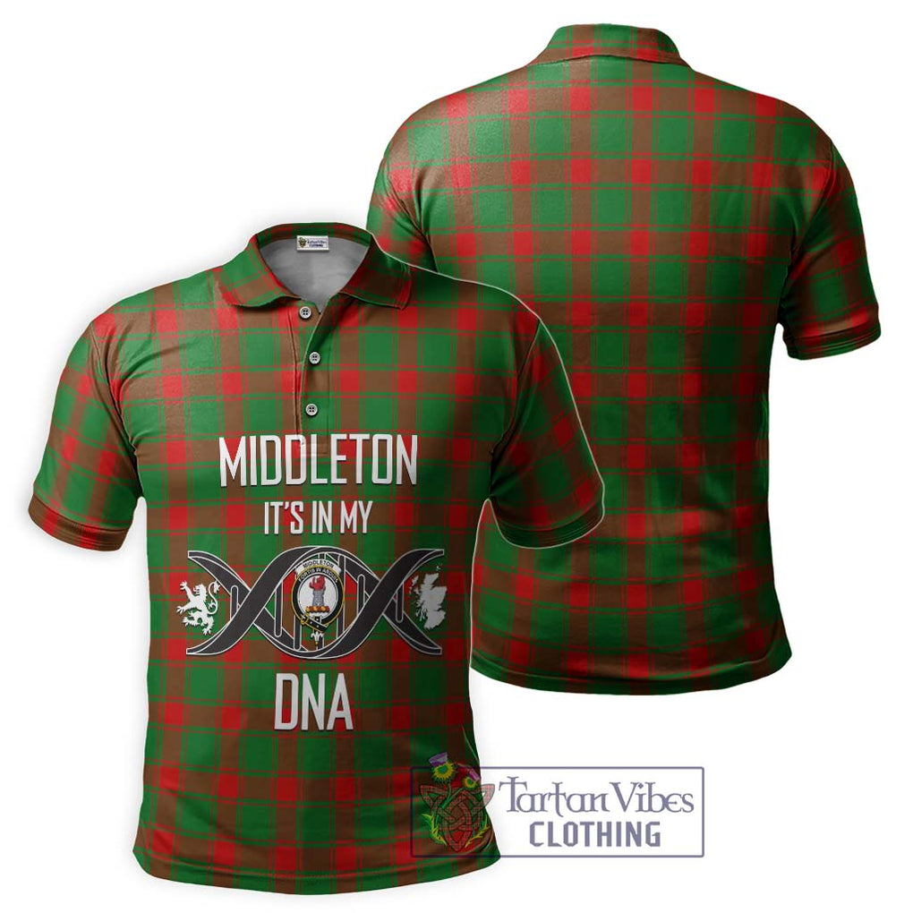 Middleton Modern Tartan Polo Shirt with Family Crest DNA In Me Style - Tartanvibesclothing Shop