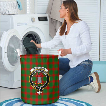 Middleton Modern Tartan Laundry Basket with Family Crest