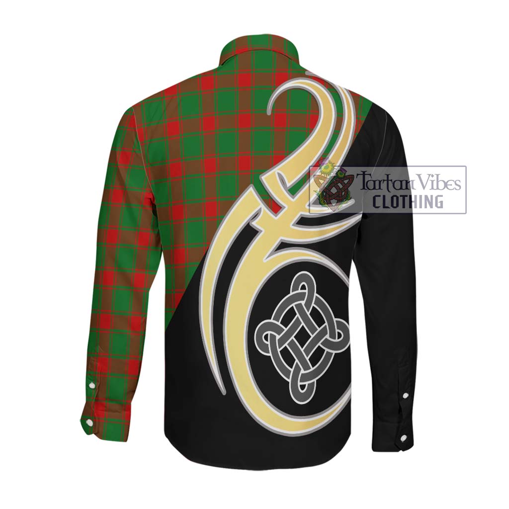 Middleton Modern Tartan Long Sleeve Button Shirt with Family Crest and Celtic Symbol Style Men's Shirt - Tartan Vibes Clothing