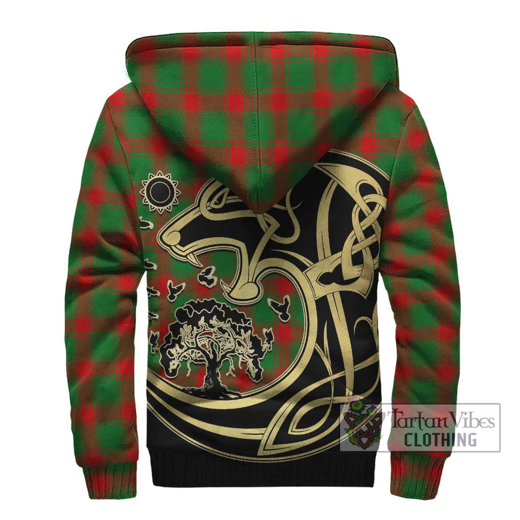 Middleton Modern Tartan Sherpa Hoodie with Family Crest Celtic Wolf Style - Tartan Vibes Clothing