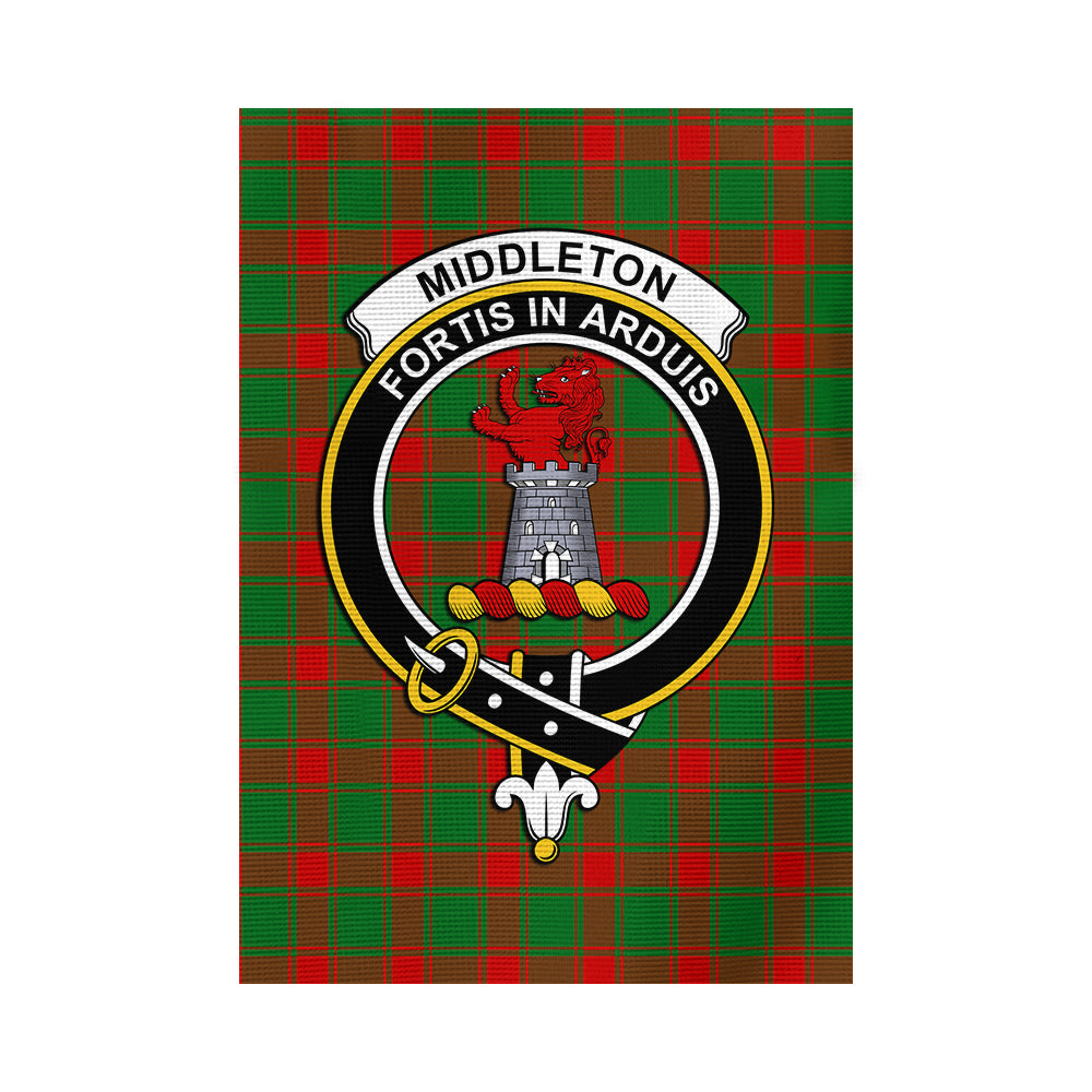 Middleton Modern Tartan Flag with Family Crest - Tartan Vibes Clothing