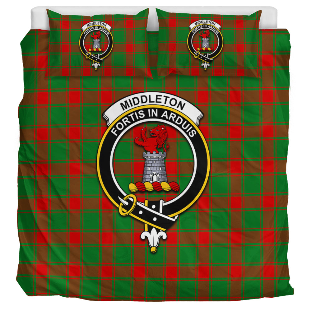 Middleton Modern Tartan Bedding Set with Family Crest UK Bedding Set UK Super King 104*94 inch - Tartan Vibes Clothing