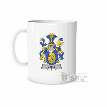 Mihill Irish Clan Coat of Arms Ceramic Mug White - 2D-tartanvibesclothing