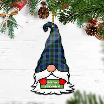 Miller Gnome Christmas Ornament with His Tartan Christmas Hat