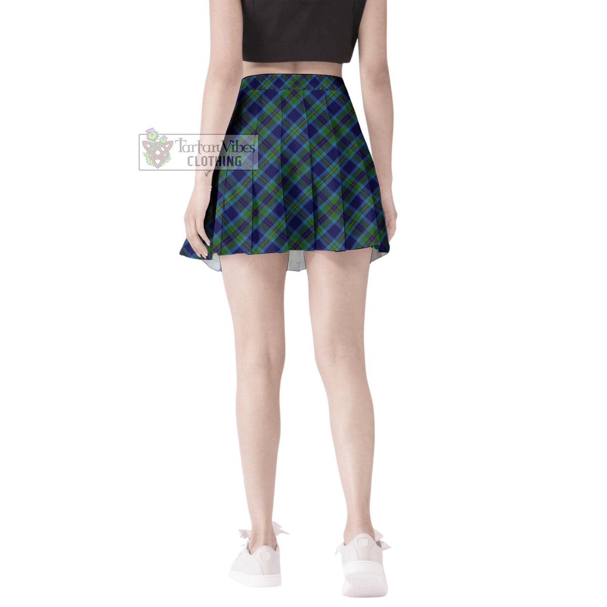 Miller Tartan Women's Plated Mini Skirt Cross Style - Tartan Vibes Clothing