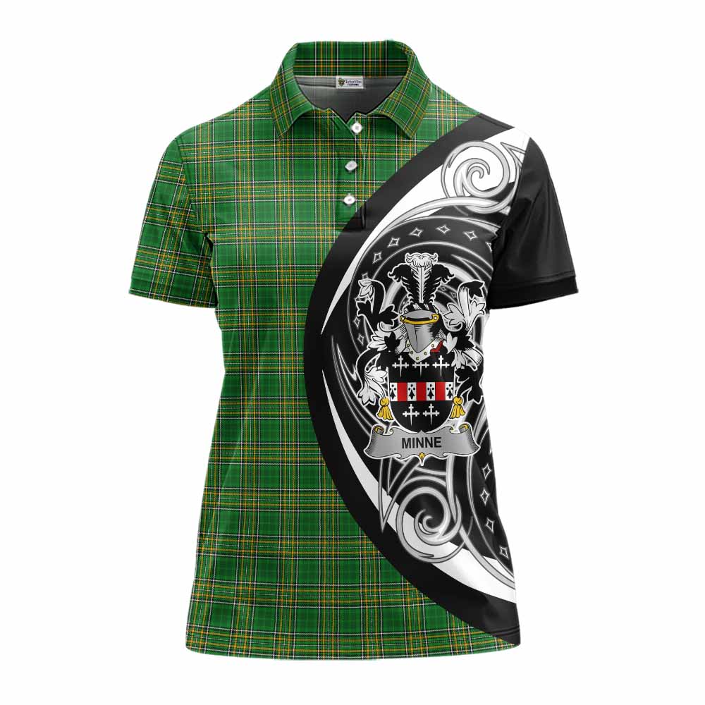 Minne Irish Clan Women's Polo Shirt Celtic Circle Style Women - Tartan Vibes Clothing