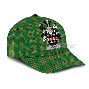 Minne Irish Clan Tartan Classic Cap with Coat of Arms