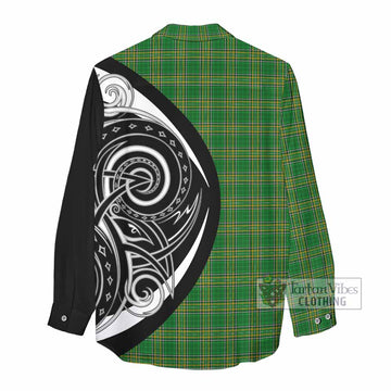 Minne Irish Clan Women's Casual Shirt Celtic Circle Style - Tartan Vibes Clothing