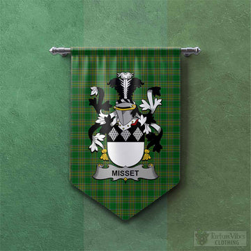 Misset Irish Clan Tartan Gonfalon, Tartan Banner with Coat of Arms Chevron - Tartan Vibes Clothing