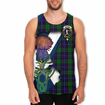 Mitchell Tartan Family Crest Men's Tank Top Scottish Thistle Celtic Inspired Men - Tartan Vibes Clothing