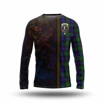 Mitchell Tartan Family Crest Long Sleeve T-Shirt Alba Gu Brath Be Brave Lion Ancient Style Unisex - Tartan Vibes Clothing
