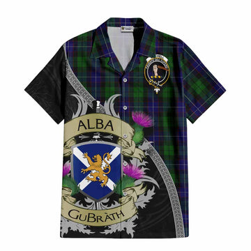 Mitchell Tartan Family Crest Hawaiian Shirt Lion Rampant Royal Thistle Shield Celtic Inspired Kid - Tartan Vibes Clothing