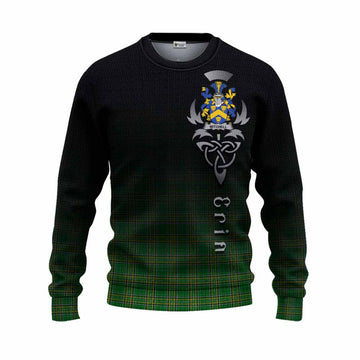 Mitchell Irish Clan Knitted Sweater with Coat of Arms Erin Go Bragh Celtic Inspired Unisex - Tartan Vibes Clothing