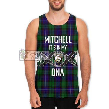 Mitchell Tartan Men's Tank Top with Family Crest DNA In Me Style