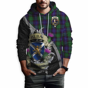 Mitchell Tartan Family Crest Hoodie Lion Rampant Royal Thistle Shield Celtic Inspired Pullover Hoodie - Tartan Vibes Clothing