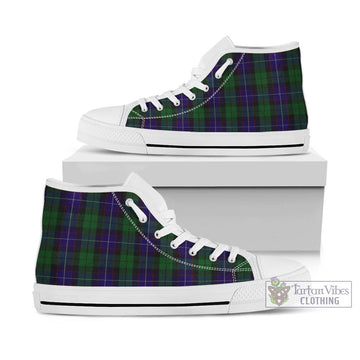 Mitchell Tartan High Top Shoes Kid High Top - White Sole - Tartan Vibes Clothing