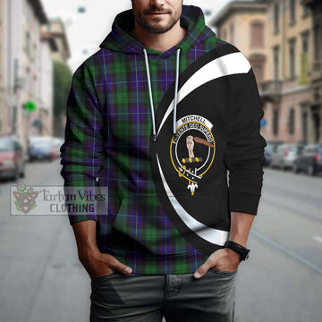 Mitchell Tartan Hoodie with Family Crest Circle Style