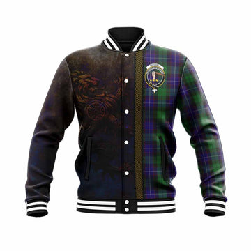 Mitchell Tartan Family Crest Baseball Jacket Alba Gu Brath Be Brave Lion Ancient Style Unisex - Tartan Vibes Clothing