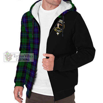 Mitchell Tartan Sherpa Hoodie with Family Crest and Half Of Me Style Unisex S - Tartan Vibes Clothing