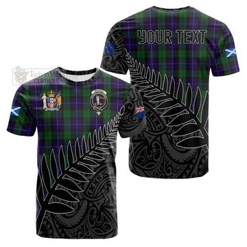 Mitchell Crest Tartan Cotton T-shirt with New Zealand Silver Fern Half Style