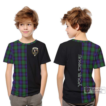 Mitchell Tartan Kid T-Shirt with Family Crest and Half Of Me Style