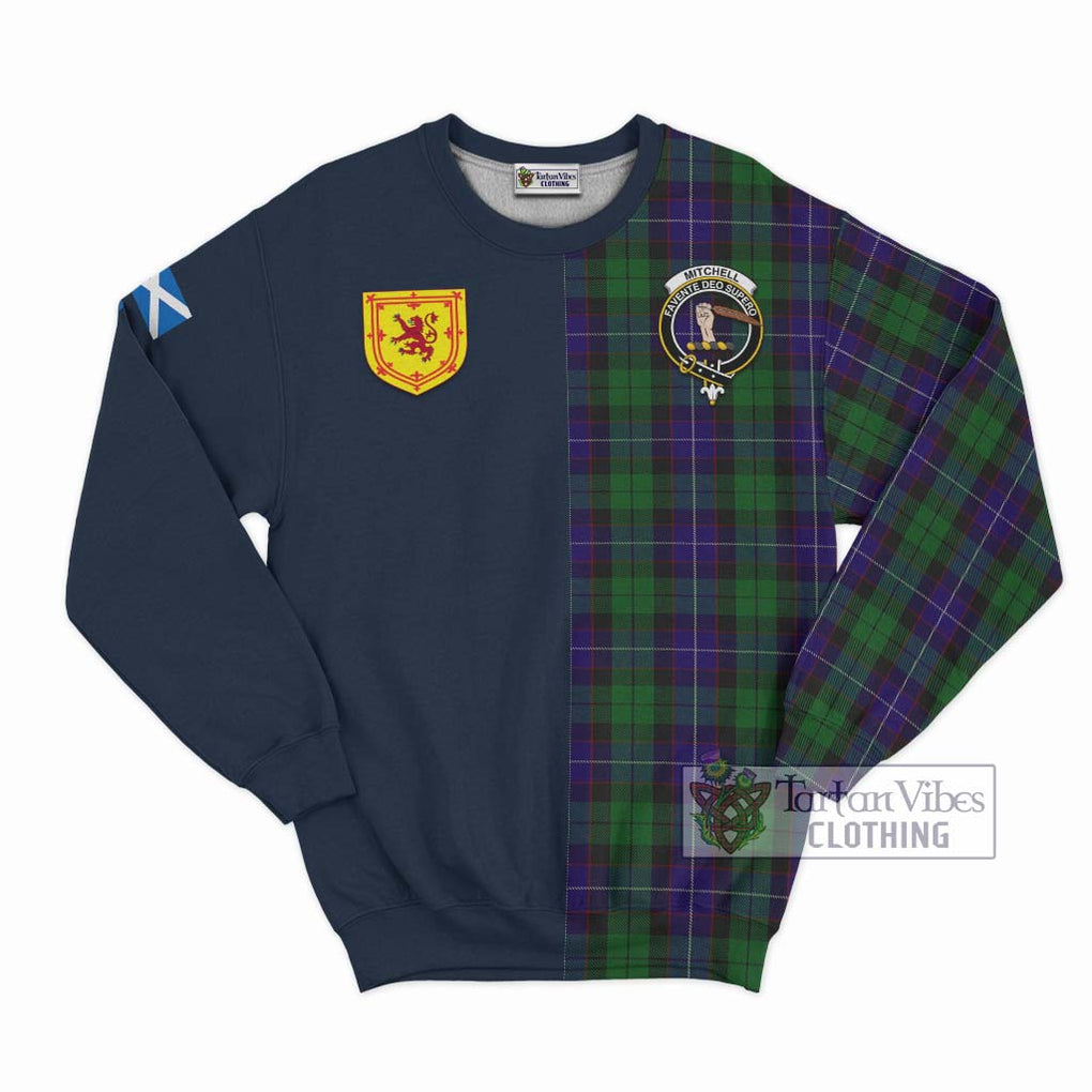 Tartan Vibes Clothing Mitchell Tartan Sweatshirt with Scottish Lion Royal Arm Half Style