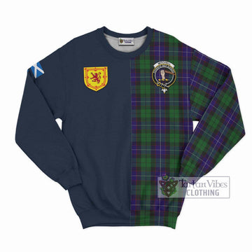 Mitchell Tartan Sweatshirt Alba with Scottish Lion Royal Arm Half Style