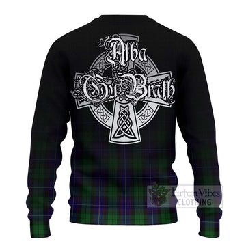 Mitchell Tartan Ugly Sweater Featuring Alba Gu Brath Family Crest Celtic Inspired