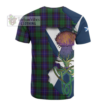 Mitchell Tartan Family Crest Cotton T-shirt Scottish Thistle Celtic Inspired - Tartan Vibes Clothing