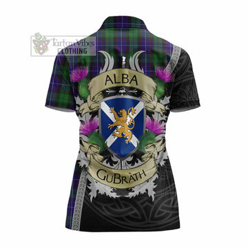Mitchell Tartan Family Crest Women's Polo Shirt Lion Rampant Royal Thistle Shield Celtic Inspired - Tartan Vibes Clothing