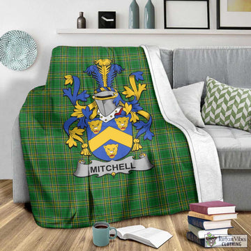 Mitchell Irish Clan Tartan Blanket with Coat of Arms