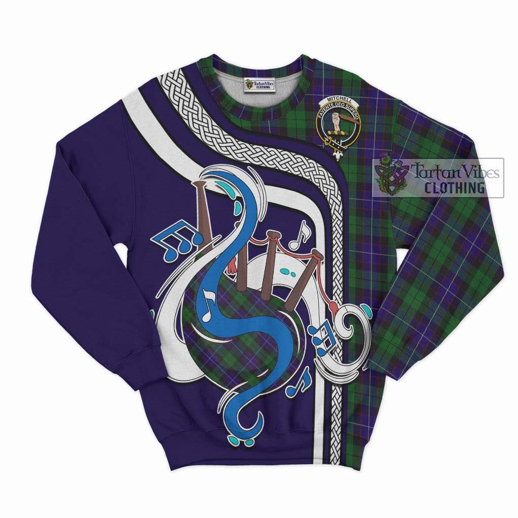 Tartan Vibes Clothing Mitchell Tartan Sweatshirt with Epic Bagpipe Style