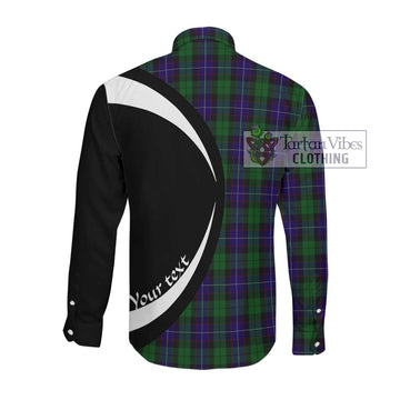 Mitchell Tartan Long Sleeve Button Up with Family Crest Circle Style