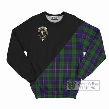 Mitchell Tartan Sweatshirt with Family Crest and Military Logo Style