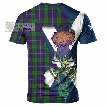 Mitchell Tartan Family Crest T-Shirt Scottish Thistle Celtic Inspired - Tartan Vibes Clothing