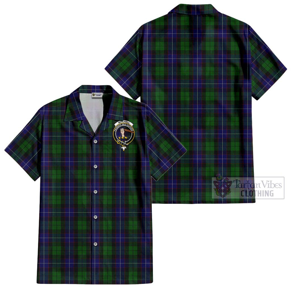 Mitchell Tartan Cotton Hawaiian Shirt with Family Crest - Tartan Vibes Clothing