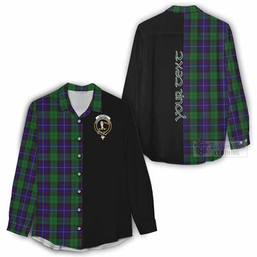 Mitchell Tartan Women's Casual Shirt with Family Crest and Half Of Me Style