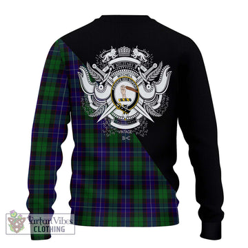 Mitchell Tartan Ugly Sweater with Family Crest and Military Logo Style