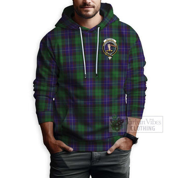 Mitchell Tartan Hoodie with Family Crest Celtic Skull Style - Tartan Vibes Clothing
