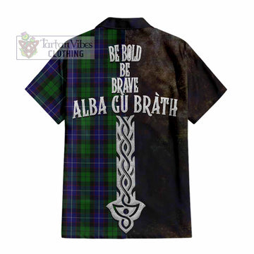 Mitchell Tartan Family Crest Hawaiian Shirt Alba Gu Brath Be Brave Lion Ancient Style - Tartan Vibes Clothing