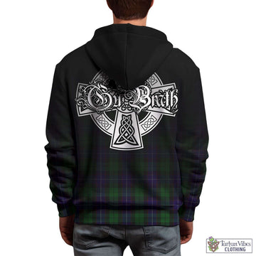 Mitchell Tartan Hoodie Featuring Alba Gu Brath Family Crest Celtic Inspired